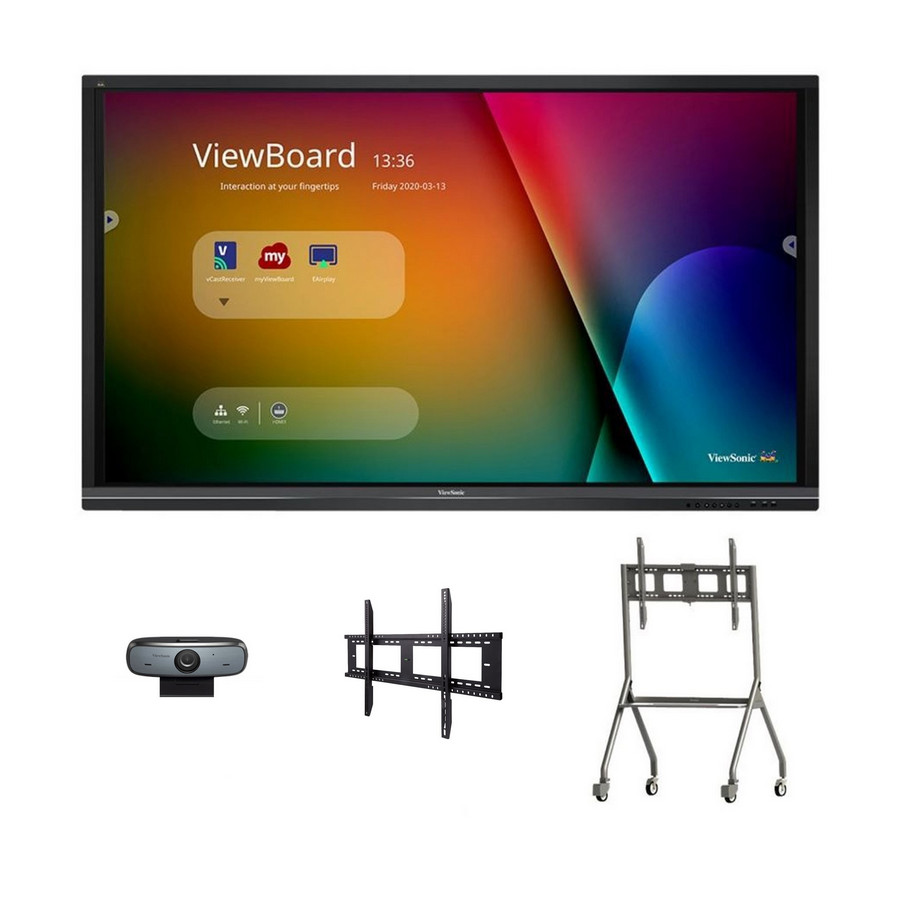 Interactive Flat Panel VIEWSONIC VS18419 86 INCH + WALL / STAND + CAM - utama